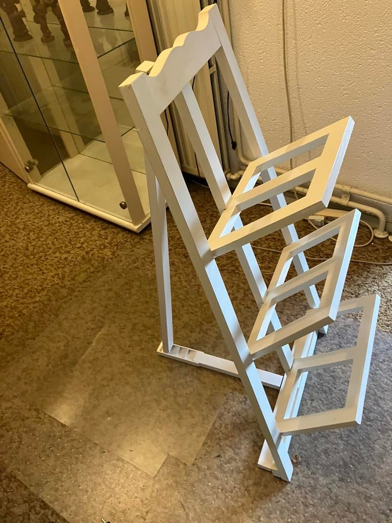 Houten folderrek, Ophalen of Verzenden, Zo goed als nieuw, Ladder, Opvouwbaar of Inschuifbaar