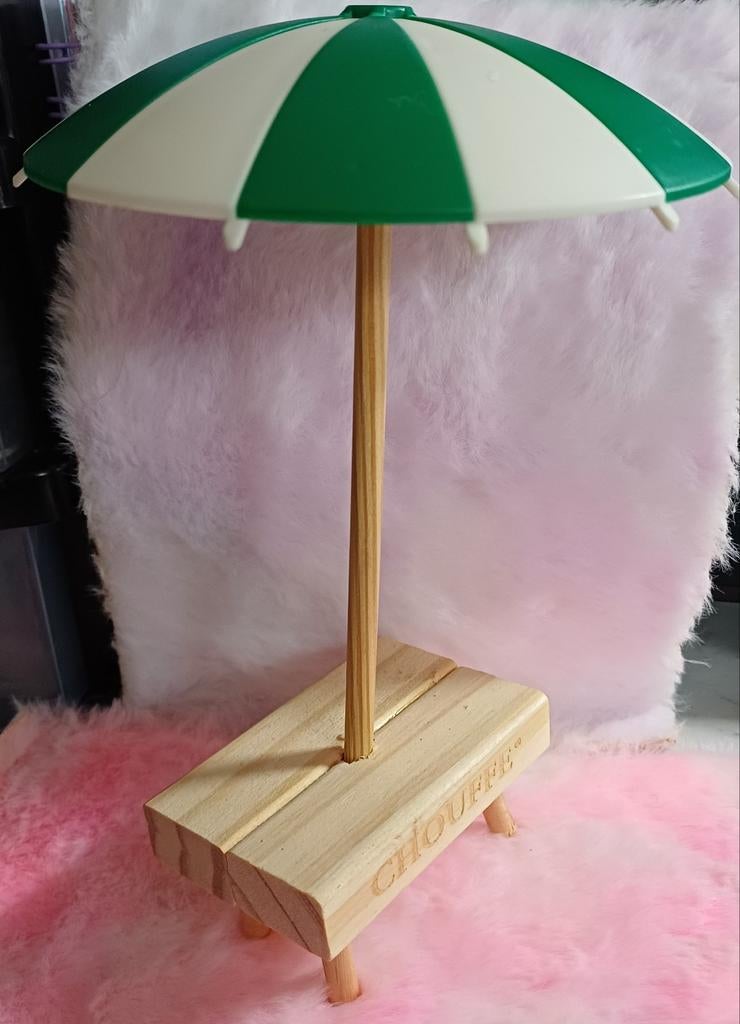 Poppenhuis tafel met parasol, Ophalen of Verzenden, Poppenhuis