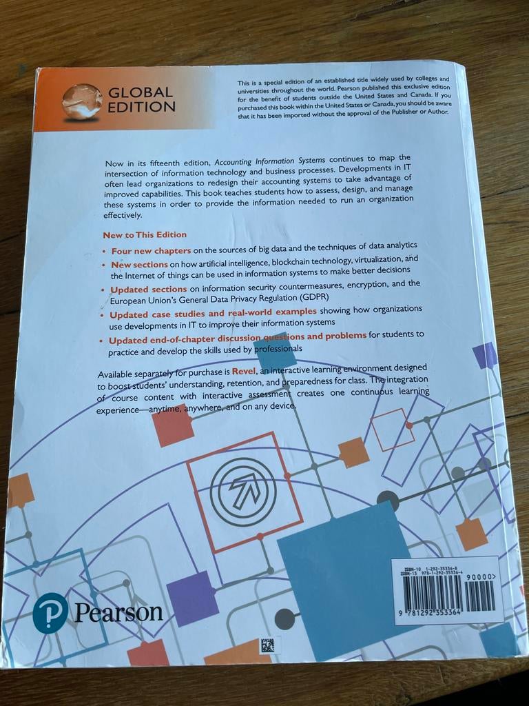 Accounting Information Systems - Global Edition, Ophalen of Verzenden, Gamma, Gelezen, HBO