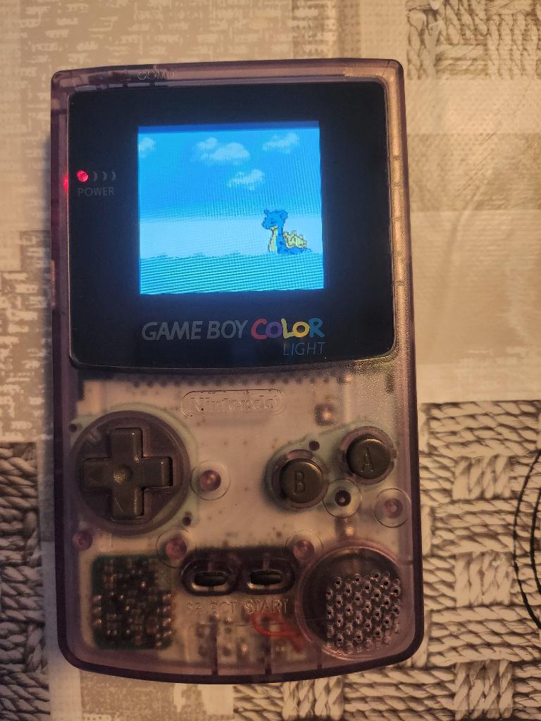 Gameboy Color Transparant Paars (Refurbished, Backlight LCD), Spelcomputers en Games, Spelcomputers | Nintendo Game Boy, Ophalen of Verzenden
