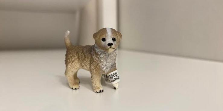 Schleich Australische Herder pup met Vaan ~ 16393 10b, Ophalen of Verzenden, Hond of Kat, Beeldje of Figuurtje