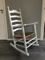 Schommelstoel, Huis en Inrichting, Stoelen, Ophalen, Wit, Hout, Zo goed als nieuw