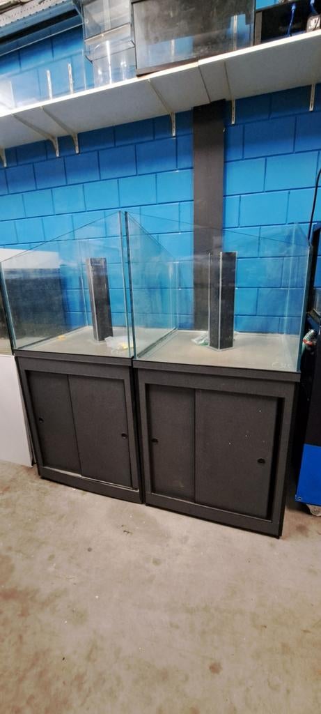 Unieke 80x80 aquariums met onderstel, Dieren en Toebehoren, Vissen | Aquaria en Toebehoren, Ophalen, Leeg aquarium