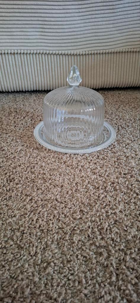 Echt Schitterende Oude Kaasstolp met Onderschotel, Ophalen, Zo goed als nieuw