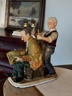 Vintage Beeld Kapper Twee Mannen, Verzamelen, Beelden en Beeldjes, Ophalen of Verzenden, Zo goed als nieuw, Mens