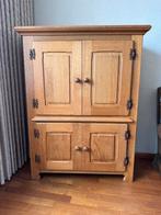 Massief eiken tv kast, Ophalen, Zo goed als nieuw, 25 tot 50 cm, Minder dan 100 cm