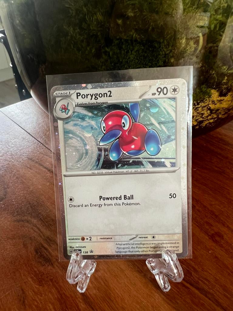 Pokémon Porygon2 Cosmic Holo SVP 138 NM Black Star Promo, Ophalen of Verzenden, Zo goed als nieuw, Losse kaart, Foil