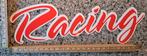 Prachtige rode vintage sticker RACING autosticker autotuning, Verzamelen, Ophalen of Verzenden, Zo goed als nieuw