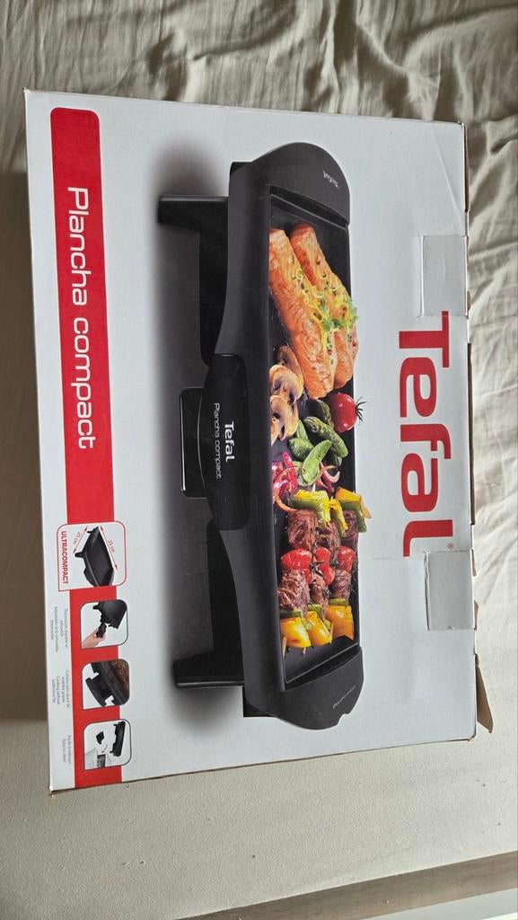 Tefal Plancha Compact Grillplaat 25 x 35 cm, Witgoed en Apparatuur, Grillplaten, Ophalen of Verzenden, Vaatwasmachinebestendig