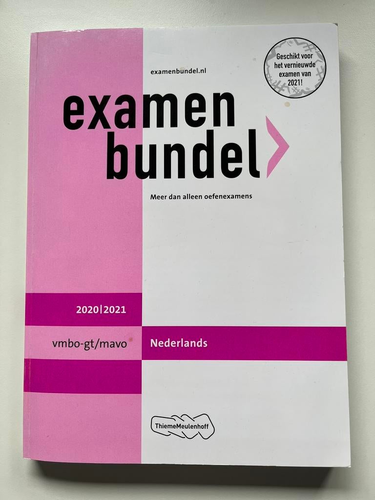 Examenbundel NL 2020/2021 vmbo-gt/tl, Ophalen of Verzenden, Zo goed als nieuw, VMBO