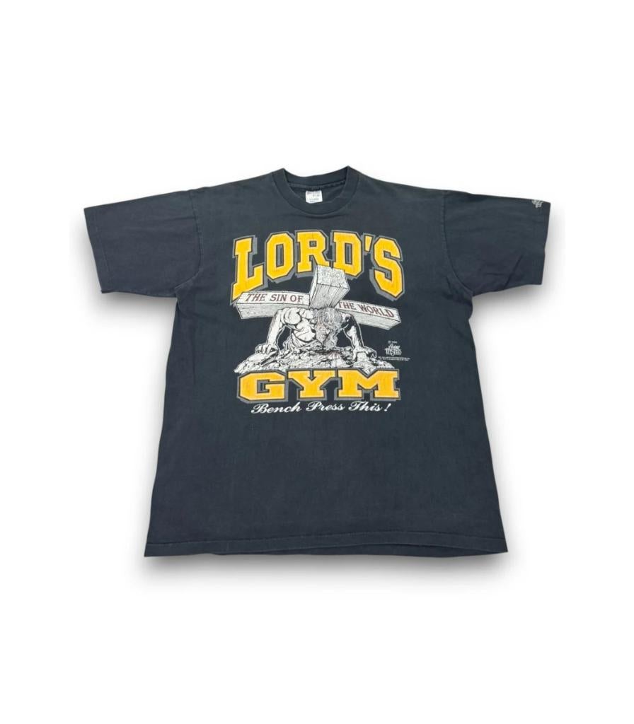 lords gym his pain your gain jesus tee – xl – vintage shirt, Kleding | Heren, T-shirts, Vintage, Vintage, Ophalen of Verzenden