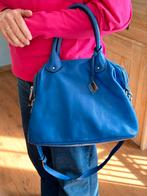 Echt leren schouder/hand tas blauw, merk Smaak Amsterdam, Ophalen of Verzenden, Gebruikt, Blauw, Handtas