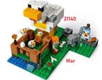 2x 21140 The Chicken Coop  uit 2018 Minecraft, Ophalen of Verzenden, Zo goed als nieuw, Complete set, Lego