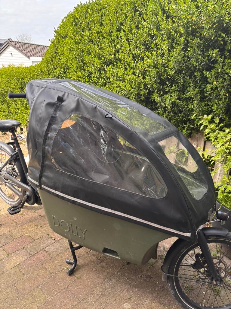 Dolly regentent regenhuif, Fietsen en Brommers, Fietsen | Bakfietsen, Huif, 3 kinderen, Zo goed als nieuw, Ophalen