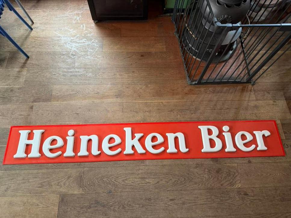 Heineken gevelbord, Ophalen, Gebruikt