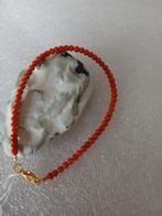 Armband van bloedkoralen 21.5 cm, Verzenden, Gebruikt, Oranje, Overige materialen