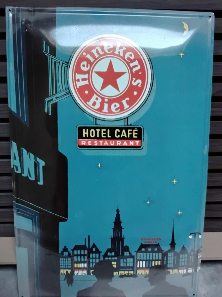 Heineken reclamebord , mancave bordje, Verzamelen, Ophalen, Zo goed als nieuw, Reclamebord