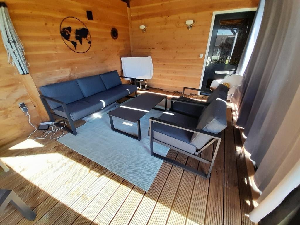 loungeset, Tuin en Terras, Tuinsets en Loungesets, Ophalen, Zo goed als nieuw, Loungeset, Bank