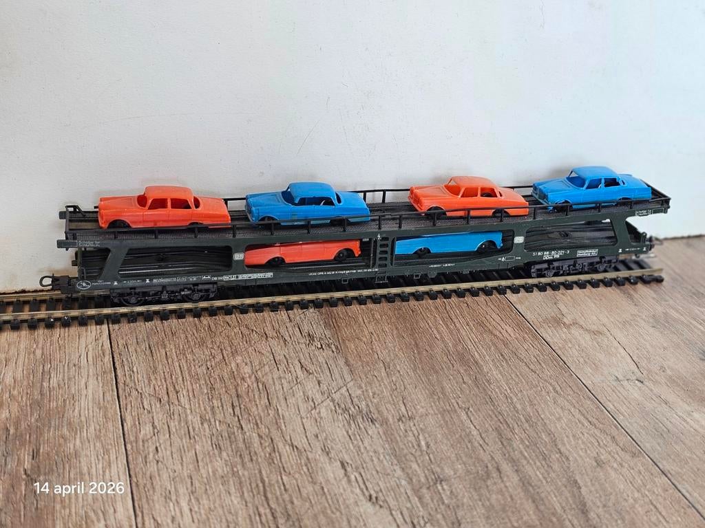 Modeltrein Ho jouef autotransporter met Mercedes, Ophalen of Verzenden, Gelijkstroom, Wagon, Jouef