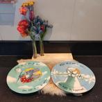 Twee vintage porseleinen ontbijtbordjes van Douwe Egberts,, Ophalen of Verzenden, Zo goed als nieuw, Bord(en), Overige stijlen