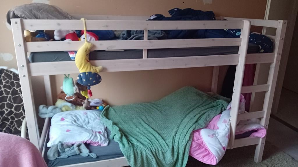 Kinderkamer & Babyuitzet: Stapelbed, Ledikant, Kinderwagens, Gebruikt, 90 cm, Eenpersoons, Ophalen of Verzenden