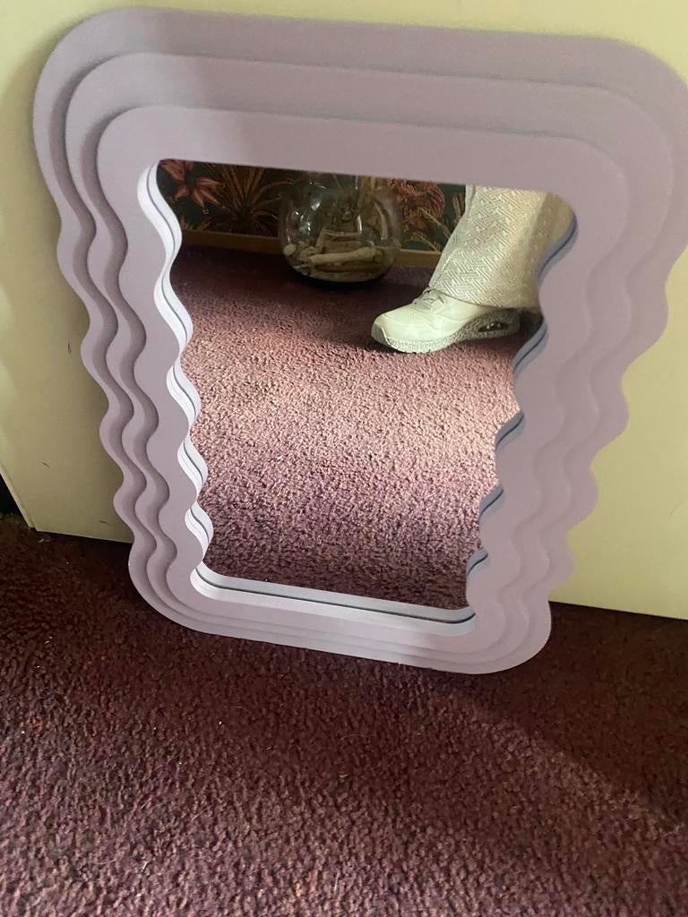 Lila spiegel, Ophalen, Minder dan 50 cm, Zo goed als nieuw, Minder dan 100 cm