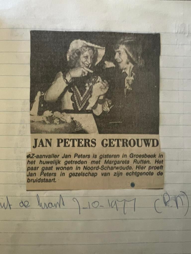 klein schriftje met knipsels 1976, Ophalen of Verzenden, Zo goed als nieuw, Poster, Plaatje of Sticker