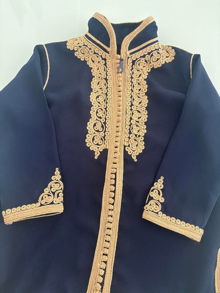 Donkerblauwe Jabador met gouden sfifa - Maat 2 jaar, Kinderen en Baby's, Kinderkleding | Maat 98, Zo goed als nieuw, Ophalen of Verzenden
