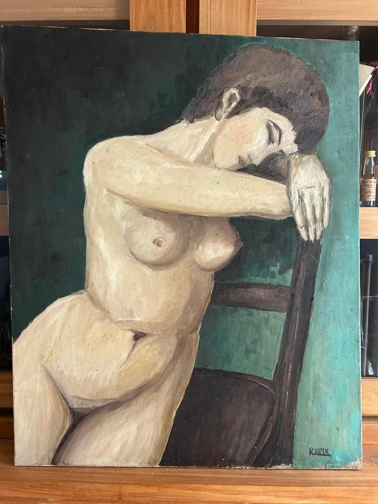 Rulfix | MUZE, Naakt op doek, België ca. 1950, Ophalen of Verzenden