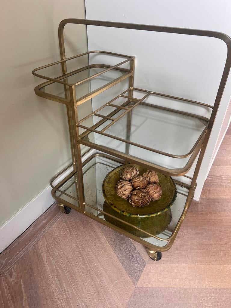 Dranken kast/trolley, Ophalen, 50 tot 100 cm, Zo goed als nieuw, Metaal