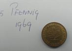 5 Pfennig 1969 Duitsland, Ophalen of Verzenden, Duitsland, Losse munt