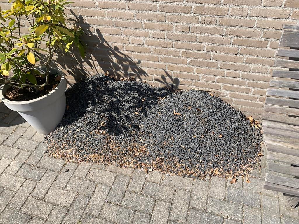Basalt split 8- 12 mm, Tuin en Terras, Ophalen, Antraciet, Zo goed als nieuw, Split