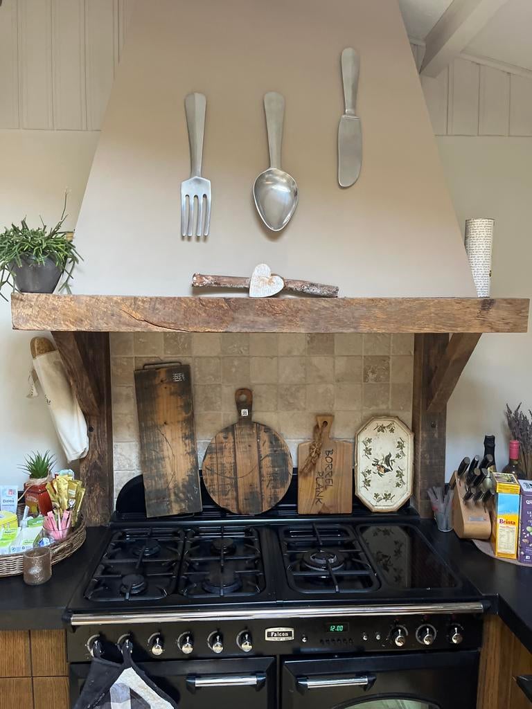 Grote decoratieve vork, lepel en mes voor keuken, Zilver, Ophalen of Verzenden, Metaal, Overige merken