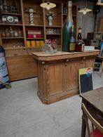 antieke bar toonbank balie oude franse pitchpine, Ophalen of Verzenden, Gebruikt