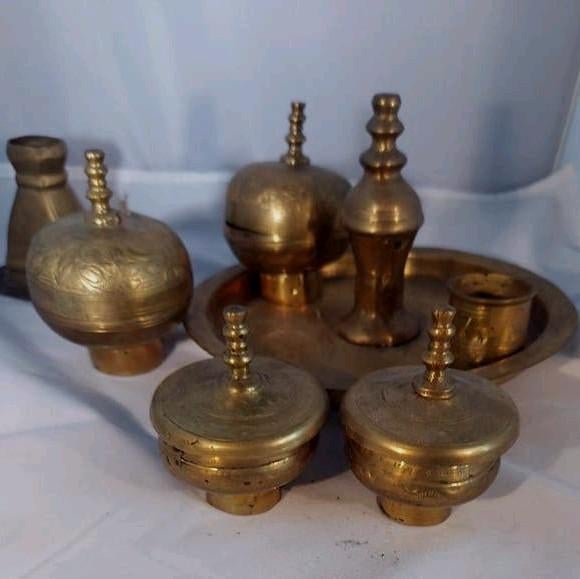 Schaal-set. Koper. Indonesië betel noten set. Teab., Ophalen of Verzenden