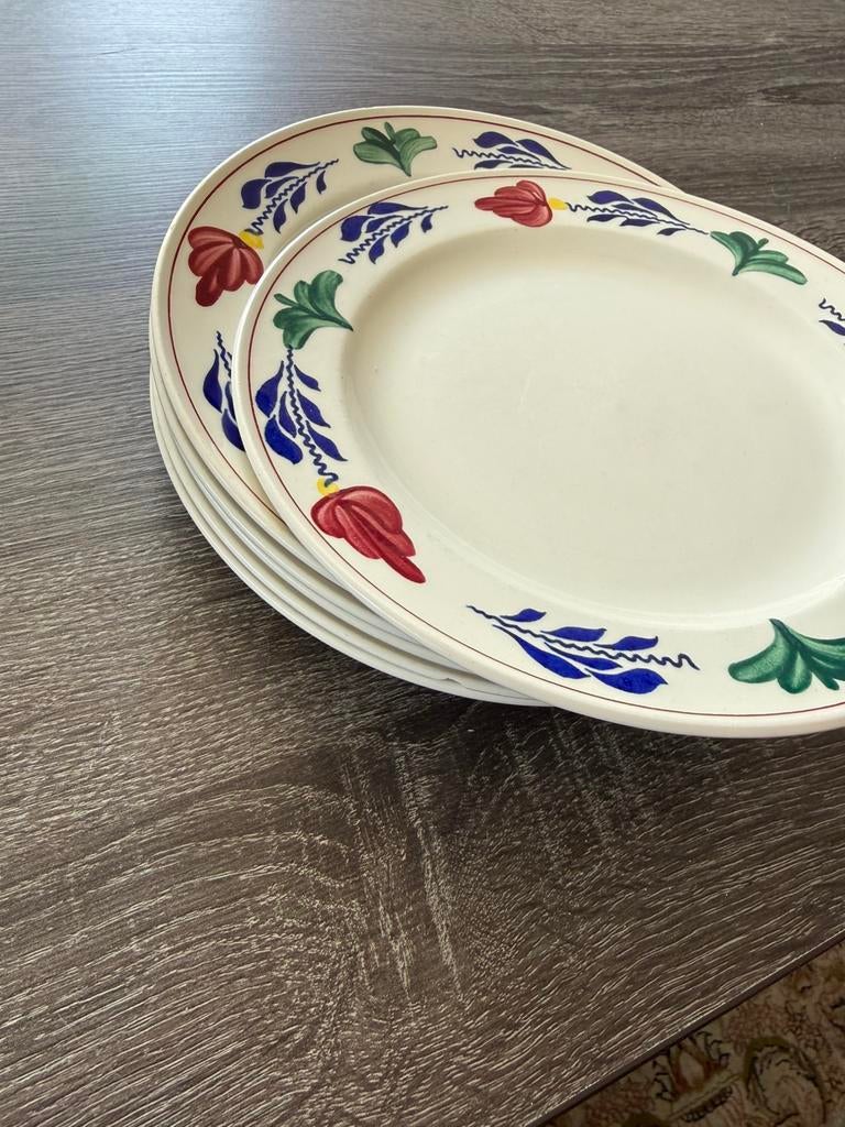 6 mooi. Borden (BOCH), Antiek en Kunst, Ophalen of Verzenden