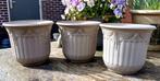 3x Ypma kunststof bloempotten voor buiten - klassiek gedecor, 25 tot 40 cm, Kunststof, Gebruikt, Rond
