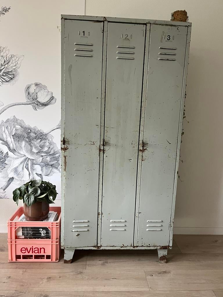 Industriële lockerkast, Huis en Inrichting, Kasten | Lockerkasten, Ophalen, Zo goed als nieuw