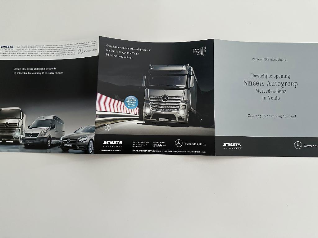 Folder Mercedes Benz Venlo Opening Smeets, Ophalen of Verzenden, Zo goed als nieuw, Mercedes