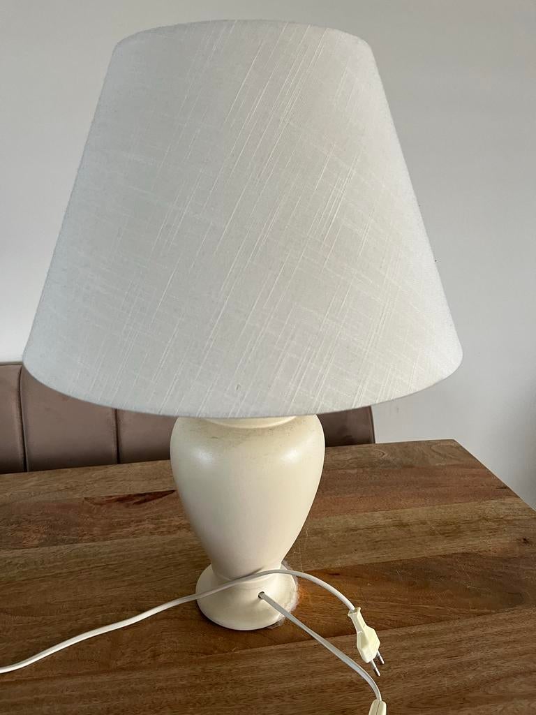 Tafellamp met stoffen kap - gratis voor een reep chocola, Ophalen of Verzenden, Gebruikt, Stof, 50 tot 75 cm