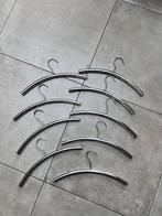 9 X VINTAGE CHROOM METAAL KLEERHANGERS BIJNA GRATIS, Ophalen of Verzenden, Gebruikt, Metaal, Volwassenen