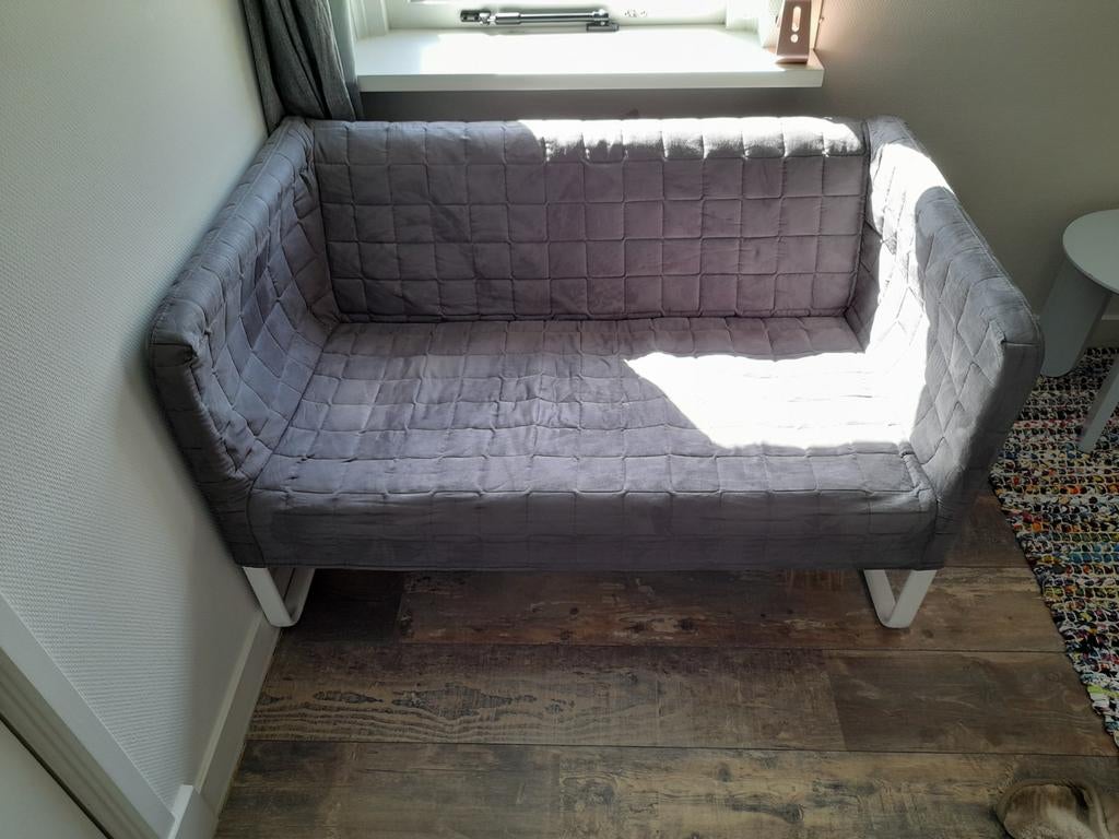 IKEA Knopparp 2-zitsbank - Grijs, Ophalen, Gebruikt, Modern, Scandinavisch, Minder dan 75 cm