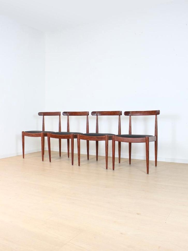 vintage eetkamerstoelen stoelen Alfred Hendrickx, Huis en Inrichting, Stoelen, Gebruikt, Vier, Hout, Zwart, Ophalen