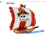 Piraten ballonnen set +tafelkleed +vlaggenlijn nr P310, Ophalen of Verzenden, Nieuw, Versiering, Verjaardag