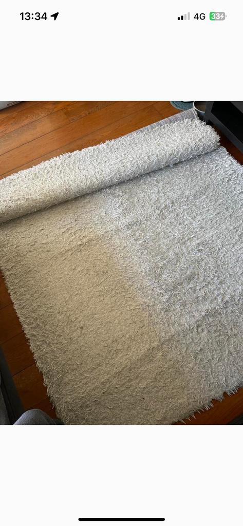 Zilverkleurig tapijt 160 x 230 cm / Silver Carpet, 150 tot 200 cm, 200 cm of meer, Ophalen of Verzenden, Zo goed als nieuw