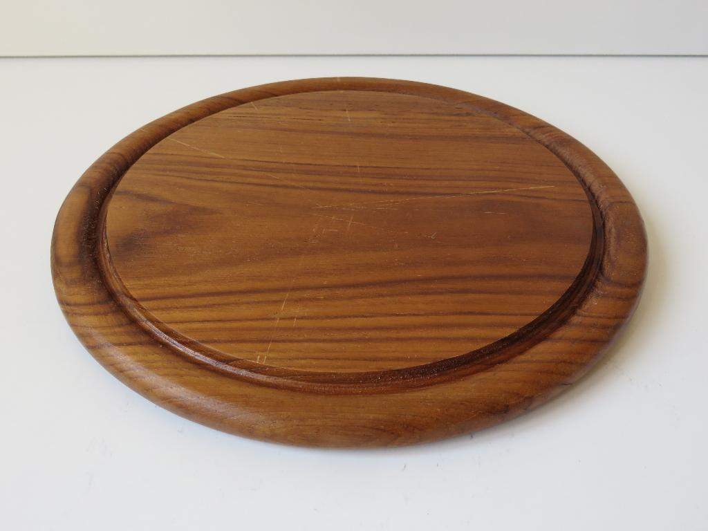 donkere houten broodplank snijplank serveerplank onderzetter, Gebruikt, Hout, Snij-/serveerplank, Ophalen of Verzenden