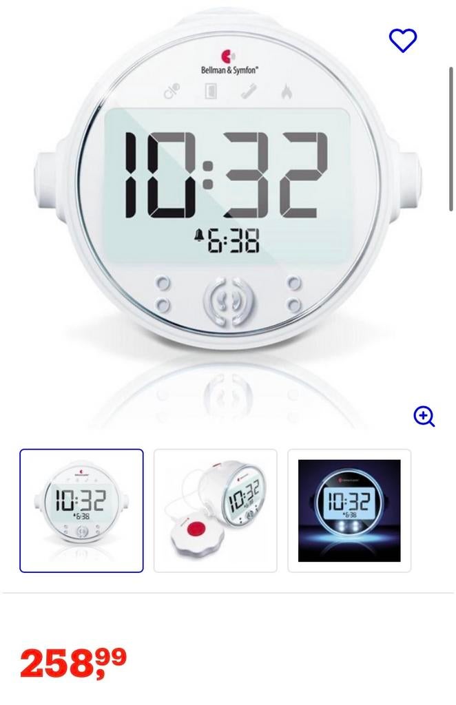 Bellman & Symfonie Visit Digitale Wekker met Trilfunctie, Ophalen of Verzenden, Zo goed als nieuw