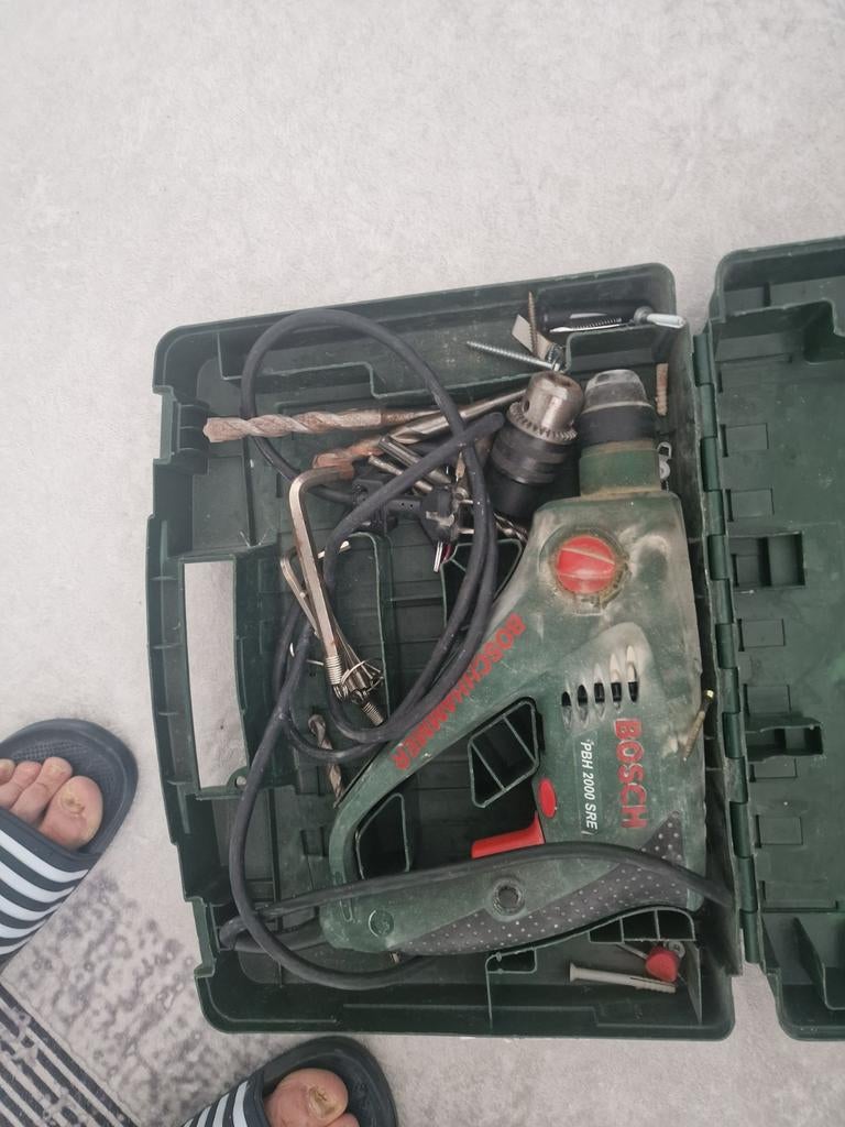 Bosch PBH 2000 SRE Boorhamer met koffer, Boor- en/of Breekhamer, Ophalen of Verzenden, Variabele snelheid, Gebruikt