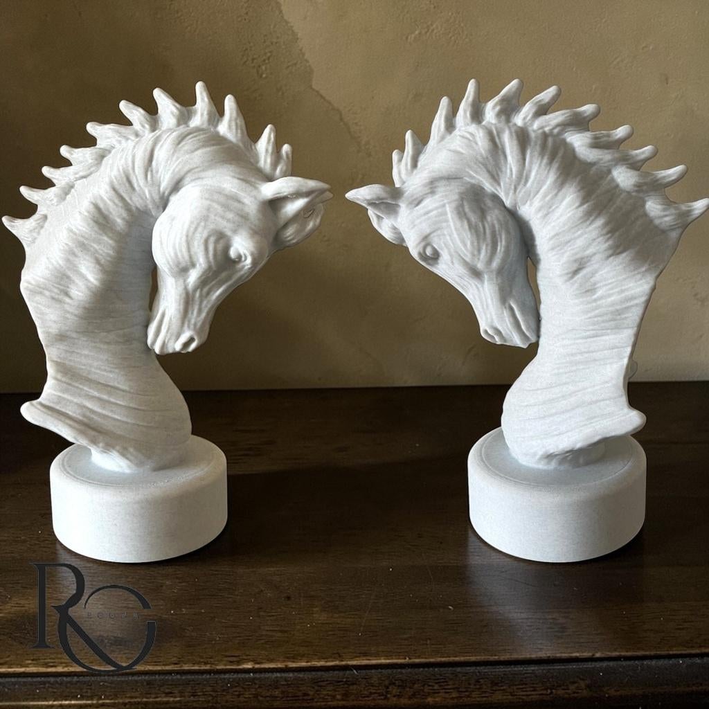 Schaakstuk Paard Sculptuur – Marble Look 26cm., Ophalen of Verzenden