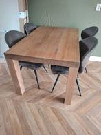 Meubelset massief eiken - tv meubel- eettafel- salontafel, Ophalen, Gebruikt